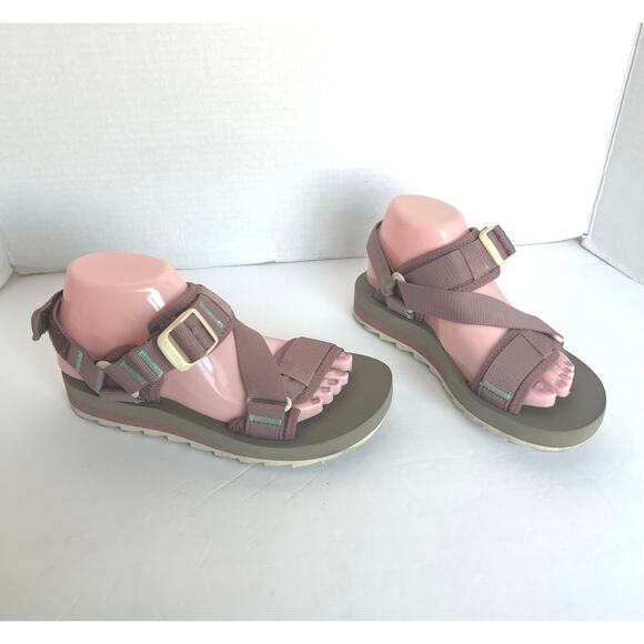 Merrell Comfort Pink Leather Buckle Strap Casual Sporty Slide Sandals Sz 7 - Picture 3 of 13